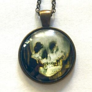 Victorian Lady Optical Illusion Necklace, NWT